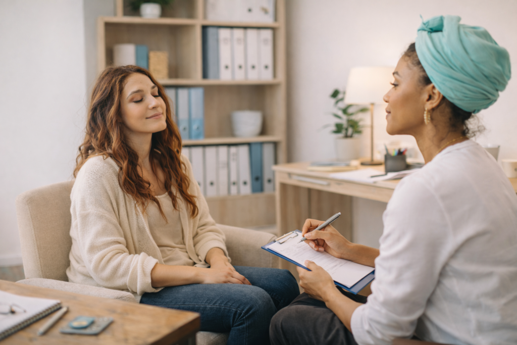 Hypnotherapy session Johannesburg calm therapy room
